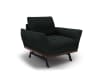 Sessel aus strukturiertem Stoff, schwarz