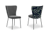 Ensemble de 2 chaises 1 place en velours gris foncé