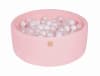 Piscina rosa empolvado bolas blancas y transparentes Al. 30 cm