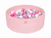 Piscina rosa empolvado bolas grises, blancas y rosas Al. 30 cm