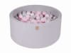 Gris claro Piscina de bolas Transparente/Rosa pastel/Perla/Gris H40cm