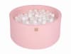 Piscina palline in polvere rosa, bianche, rosa e trasparenti H. 40 cm