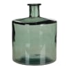Vase bouteille en verre recyclé vert H26