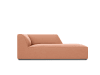 1-Sitzer Liegesofa links aus Samt, rosa