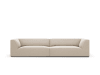 4-Sitzer Sofa aus Samt, beige