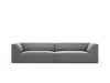 4-Sitzer Sofa aus Samt, grau
