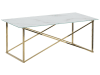 Table basse verre de sécurité marbre doré