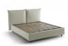 Lit double en tissu beige 160x190 cm