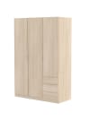 Guardaroba 3 ante effetto legno rovere 121x52h180 cm