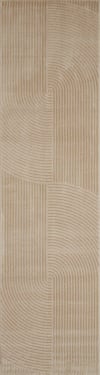 Alfombra beige en relieve - 80x300