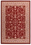 Tapis d'orient floral, tissé, laine naturelle rouge 240x340 cm