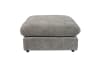 Repose-pied en tissu gris foncé