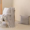 Plaid cotone tortora 130x170 cm