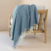Plaid cotone blu petrolio 160x250 cm