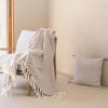 Plaid cotone tortora chiaro 160x250 cm
