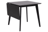 Table à manger carrée extensible en bois L80/120 noir