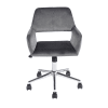 Chaise de bureau moderne en velours gris