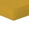 Lenzuolo con angoli lino lavato 160x200x30 giallo senape