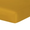 Lenzuolo con angoli raso di cotone 160x200x30 giallo senape