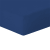 Drap housse lin lavé bleu indigo 140x190x30