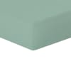 Drap housse lin lavé vert pistache 160x200x30