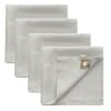 Serviettes de table (x4) lin lavé 45x45 gris perle