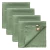 Serviettes de table (x4) lin lavé 45x45 vert pistache
