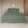 Housse de couette lin lavé vert pistache 240x220