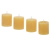 Set de 4 bougies cylindriques jaunes H
