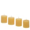 Set de 4 bougies cylindriques jaunes H5