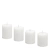 Set de 4 bougies en paraffine blanches H5