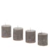 Set de 4 bougies cylindriques marron taupe H5