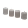 Set de 4 bougies cylindriques grises H