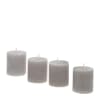 Set de 4 bougies cylindriques grises H5