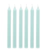 Set de 6 bougies bleues clair H25