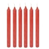 Set de 6 bougies rouges H25