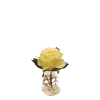 Rose en illusion d'eau artificielle jaune H10