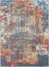 Moderner Abstrakt Teppich Mehrfarbig/Blau 160x213