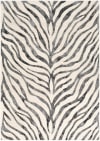 Boho Teppich Zebramuster Grau/Beige 160x220