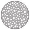 Alfombra vinílica redonda infantil estrellas gris 190x190 cm