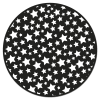 Alfombra vinílica redonda infantil estrellas negro 190x190 cm