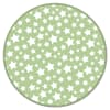Alfombra vinílica redonda infantil estrellas verde 190x190 cm