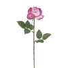 Tige de rose artificielle rose H65