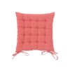 Coussin de chaise carré rose - 40x40x7cm