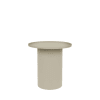 Table d'appoint ronde en métal D45,5cm blanc ivoire