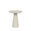 Table d'appoint ronde en aluminium D34,5cm blanc ivoire