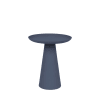 Table d'appoint ronde en aluminium D34,5cm bleu