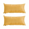 Set di 2 piccoli cuscini in poliestere giallo 40x20x8 cm