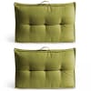 Packung mit 2 Rückenkissen für Palettenmöbel Grüner Khaki