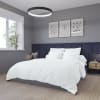 Housse de couette  satin de coton coloris blanc 220x240 cm